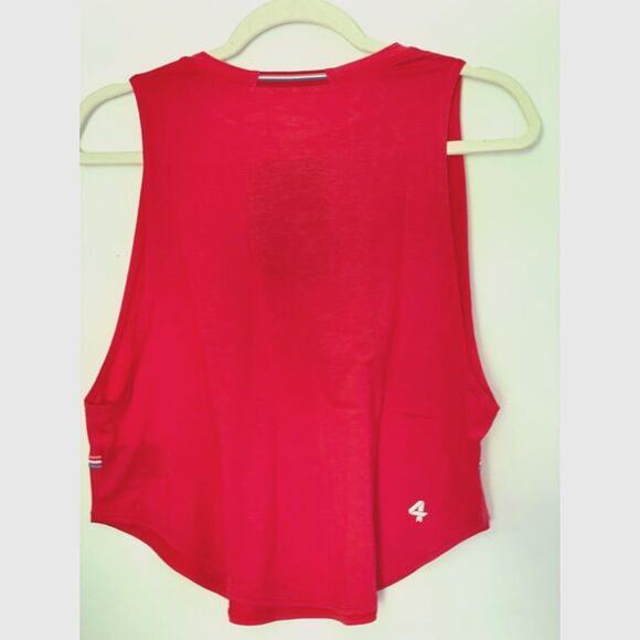 4 Fourlaps Curved Athletic Tank Top Crimson Women's Size Small Gym Training NEW - Picture 3 of 13